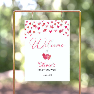 Poster Panneau de bienvenue pour Baby Shower Sweet heart