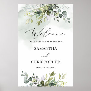 Poster Panneau de bienvenue pour dîner de répétition avec
