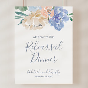 Poster Panneau de bienvenue pour dîner de répétition de f