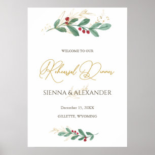 Poster Panneau de bienvenue pour dîner de répétition de f