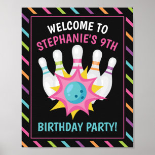 Poster Panneau de bienvenue pour fête d'anniversaire de b