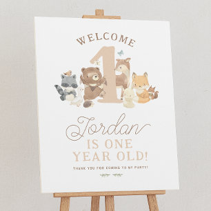 Poster Panneau de bienvenue pour fête d'anniversaire des