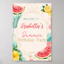 Panneau de bienvenue pour fête d'anniversaire d'ét