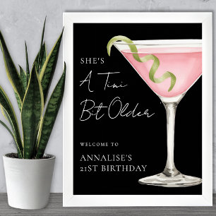 Poster Panneau de bienvenue pour fête d'anniversaire Tini