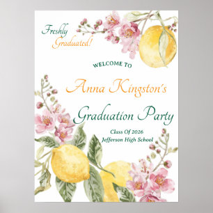Poster Panneau de bienvenue pour fête de fin d'études fra