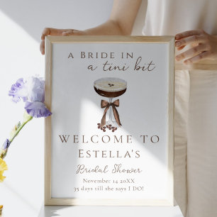 Poster Panneau de bienvenue pour la baby shower autour d'