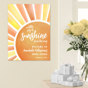 Poster Panneau de bienvenue pour la baby shower Little Ra