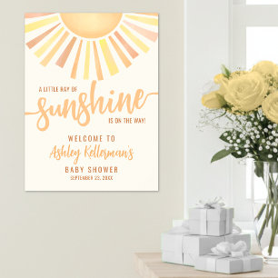 Poster Panneau de bienvenue pour la baby shower Little Ra