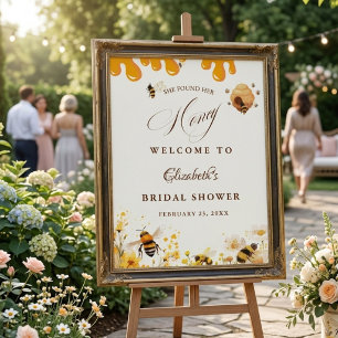 Poster Panneau de bienvenue pour la douche de la mariée a