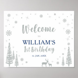 Poster Panneau de bienvenue pour la fête d'anniversaire d