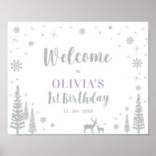 Poster Panneau de bienvenue pour la fête d'anniversaire d
