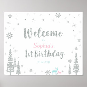 Poster Panneau de bienvenue pour la fête d'anniversaire d