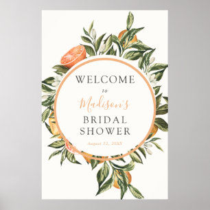 Poster Panneau de bienvenue pour la fête de mariage Citru