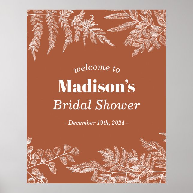Poster Panneau de bienvenue pour la fête de mariage en fo (Devant)