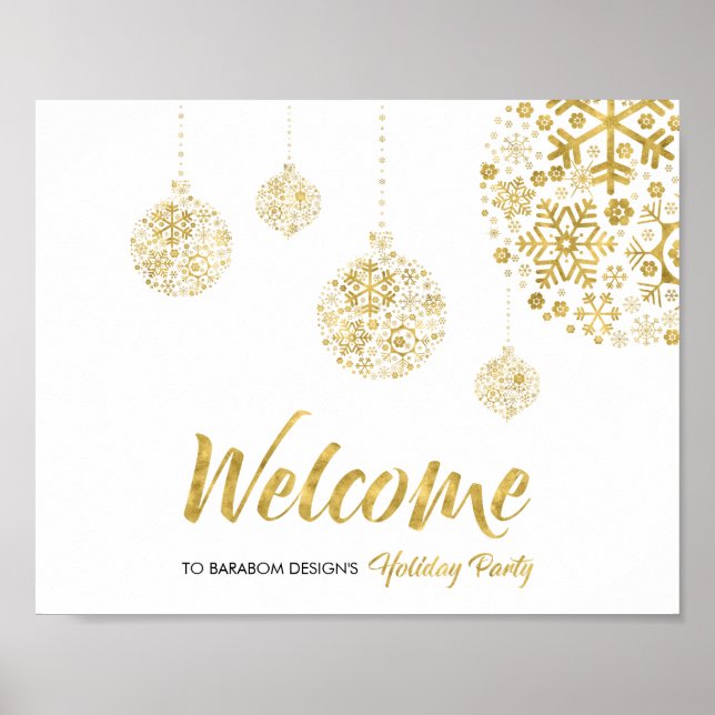 Poster Panneau de bienvenue pour la fête de Noël (Devant)