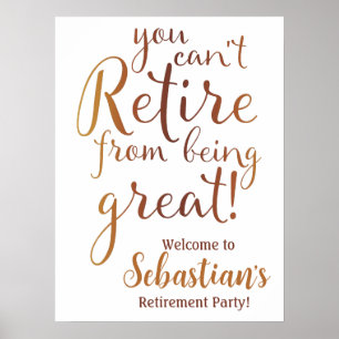 Poster Panneau de bienvenue pour la fête de retraite