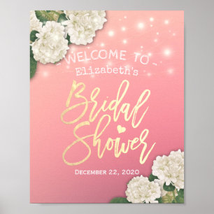 Poster Panneau de bienvenue pour la fête prénuptiale avec