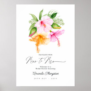 Poster Panneau de bienvenue pour la fête prénuptiale de T