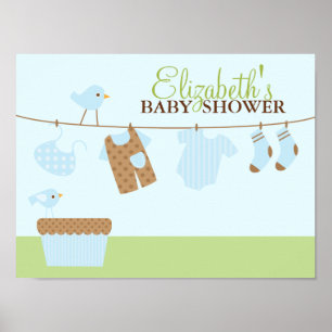 Poster Panneau de bienvenue pour la lessive bébé Baby Sho