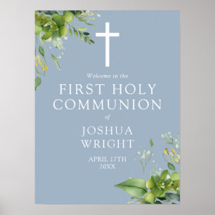 Poster Panneau de bienvenue pour la première communion en