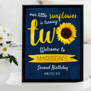 Poster Panneau de bienvenue pour le 2ème anniversaire de