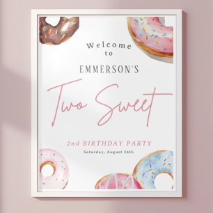 Poster Panneau de bienvenue pour le 2ème anniversaire Two