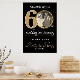 Poster Panneau de bienvenue pour le 60e anniversaire ou t