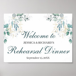 Poster Panneau de bienvenue pour le dîner de répétition