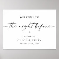 Panneau de bienvenue pour le dîner de répétition d