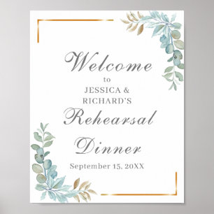 Poster Panneau de bienvenue pour le dîner de répétition e