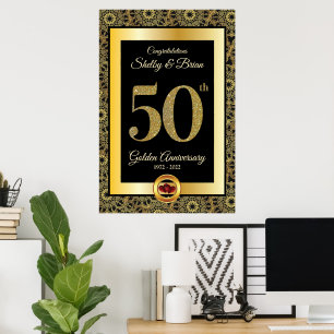 Poster Panneau de bienvenue pour les 50 ans d'anniversair