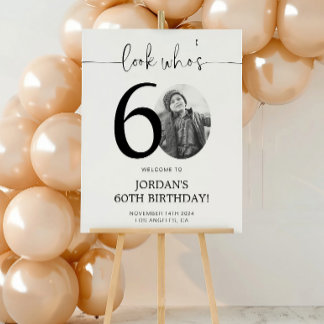 Poster Panneau de bienvenue pour les 60 ans | Regardez qu