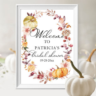 Poster Panneau de bienvenue pour mariage automnal avec ci