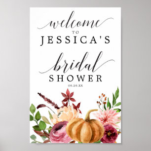 Poster Panneau de bienvenue pour mariage Automne Bliss