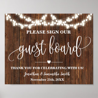Poster Panneau de bienvenue pour mariage occidental avec