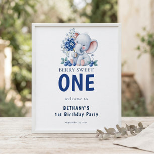 Poster Panneau de bienvenue pour un 1er anniversaire Elep