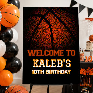 Poster Panneau de bienvenue pour un anniversaire de baske