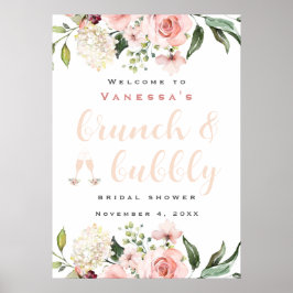 Poster Panneau de bienvenue pour un mariage Brunch et Bub