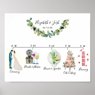 Poster Panneau de bienvenue pour un mariage décontracté