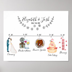 Poster Panneau de bienvenue pour un mariage décontracté