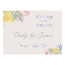 Panneau de Bienvenue pour un Mariage Romantique