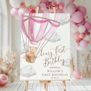 Poster Panneau de bienvenue pour un premier anniversaire