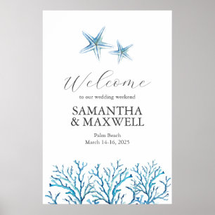 Poster Panneau de bienvenue pour un week-end de mariage s