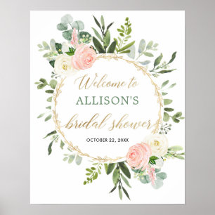 Poster Panneau de bienvenue pour une baby shower avec de 