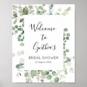 Poster panneau de bienvenue pour une baby shower avec ver