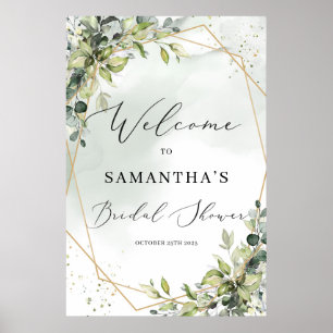 Poster Panneau de bienvenue pour une baby shower bohème a