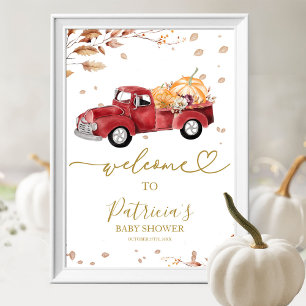 Poster Panneau de bienvenue pour une baby shower d'automn