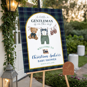 Poster Panneau de bienvenue pour une baby shower de luxe 