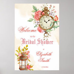 Poster Panneau de bienvenue pour une baby shower de maria