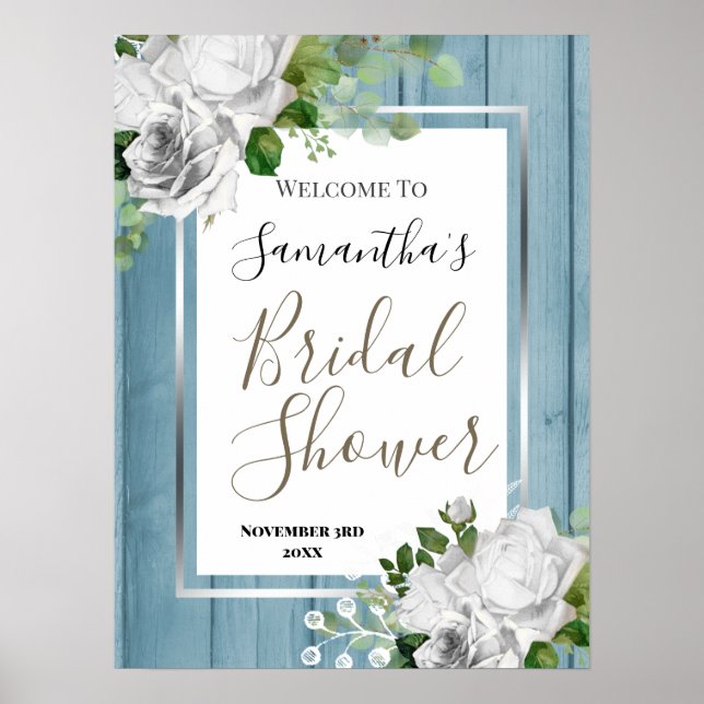 Poster Panneau de bienvenue pour une baby shower de maria (Devant)